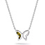 See You 606-S-W14D Butterfly Gem Necklace SeeYou 14krt WG+Diamant