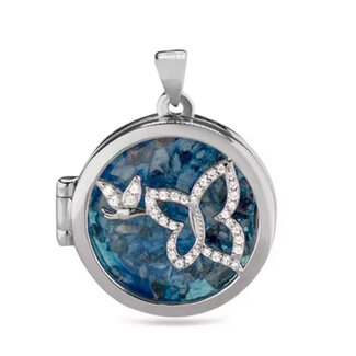 See You 144-W14D Butterfly Locket See You 14krt WG+Diamant