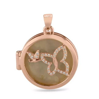 See You 144-R14D Butterfly Locket See You 14krt RG+Diamant