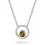 See You 601-S-W14D Circle Gem Necklase See You 14krt WG+Diamant