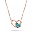 See You 602R14 Double Heart Necklace SeeYou 14 krt RG