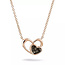 See You 602-SR Double Heart Rose Plated Necklace SeeYou Zilver