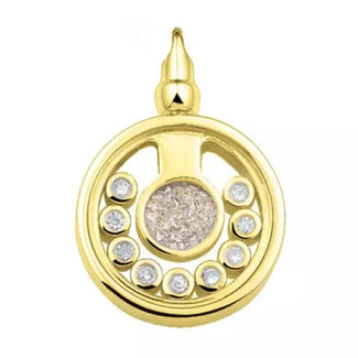 See You 103-Y14D Glass Multi Gem Pendant See You 14krt GG+Diamant