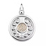 See You 103-W14D Glass Multi Gem Pendant See You 14krt WG+Diamant