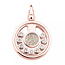 See You 103-R14D Glass Multi Gem Pendant See You 14krt RG+Diamant