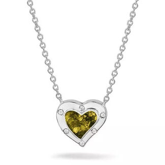 See You 605W14Z Heart Gem Necklace See You 14krt WG+Zirkonia