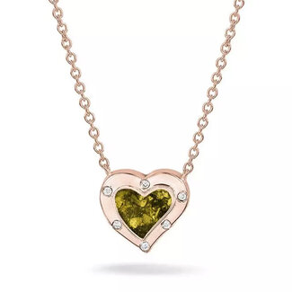 See You 605R14Z Heart Gem Necklace See You 14krt RG+Zirkonia