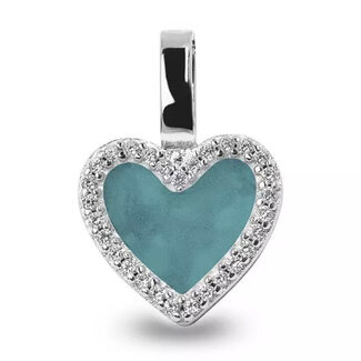See You 139-W14D Heart Gem Pendant See You 14krt WG+Diamant