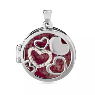 See You 145-W14D Hearts Locket See You 14krt WG+Diamant