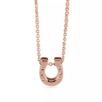 See You 711-R14Z Horse Shoe Necklace SeeYou 14krt RG+Zirkonia