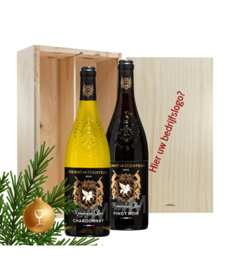 Wijngeschenkkist met Henri de Monteau Chardonnay & Pinot Noir