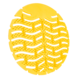 Urinoir matje mango/geel, met antispat haartjes Urinoir matje mango/geel, met antispat haartjes