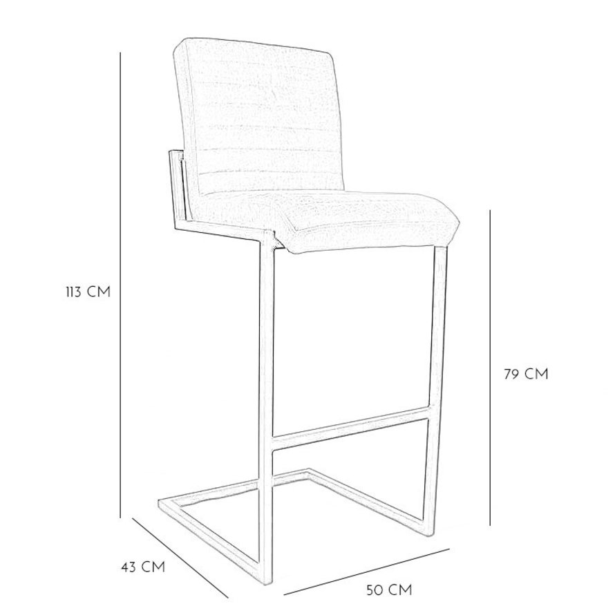 Gastro Barstuhl Block Eco-Leder anthrazit 79 cm