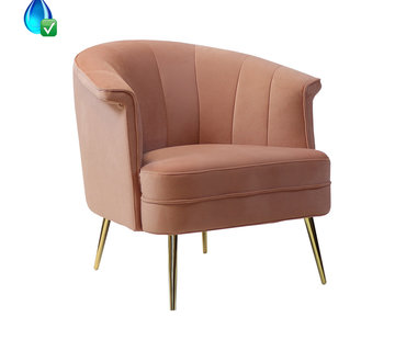 Bronx71 Samt Sessel Amy modern rosa
