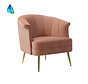 Samt Sessel Amy modern rosa