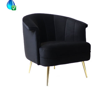 Bronx71 Samt Sessel Amy modern schwarz