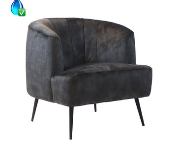 Bronx71 Samt Sessel Billy modern anthrazit