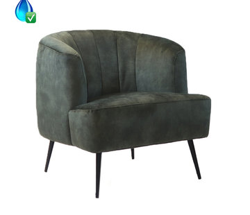 Bronx71 Samt Sessel Billy modern grün