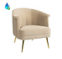 Samt Sessel Amy modern beige