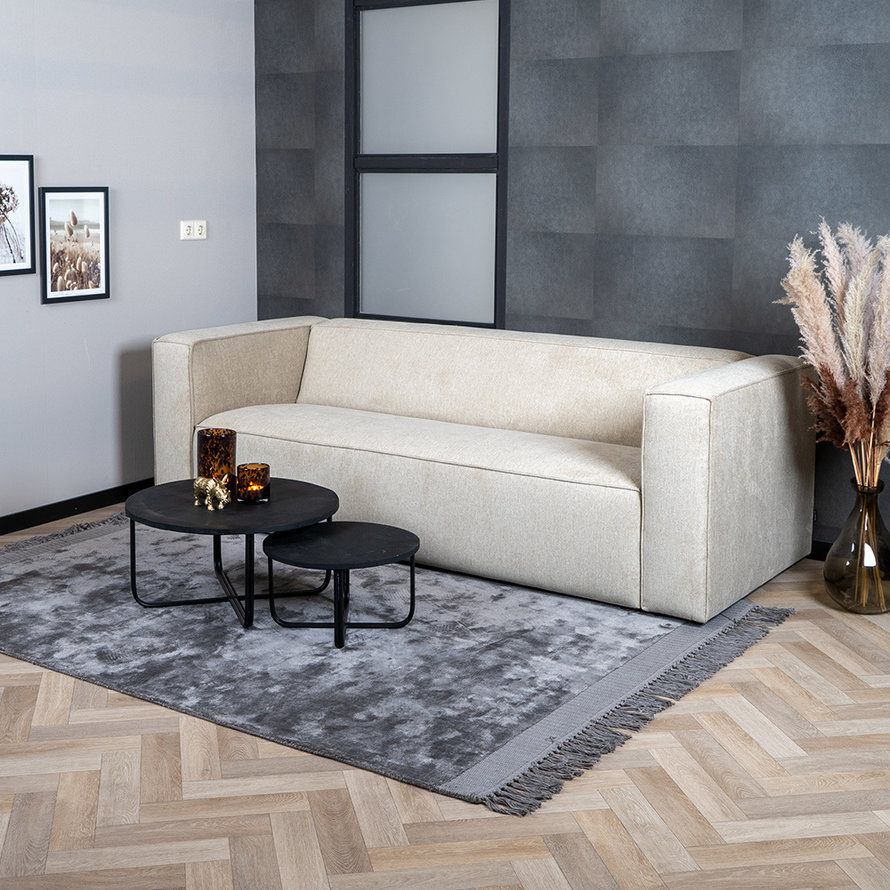 Design Sofa Memphis 3-Sitzer Stoff taupe