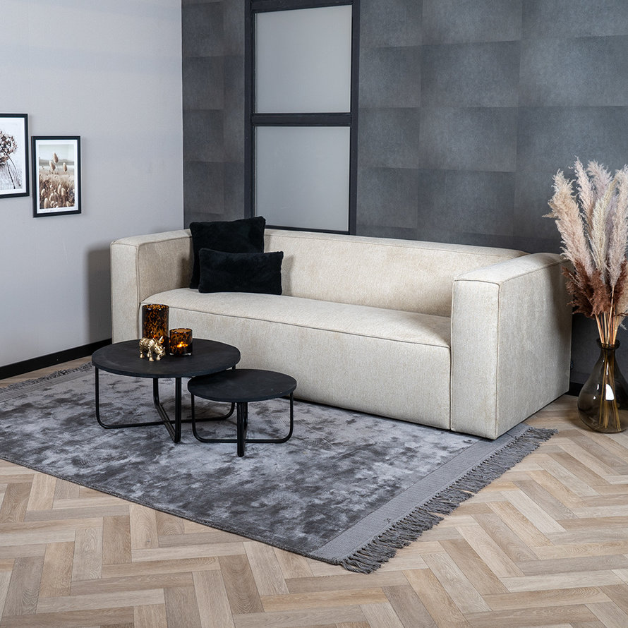 Design Sofa Memphis 3-Sitzer Stoff taupe