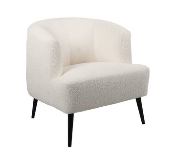 Bronx71 Bouclé Sessel Nora modern weiß