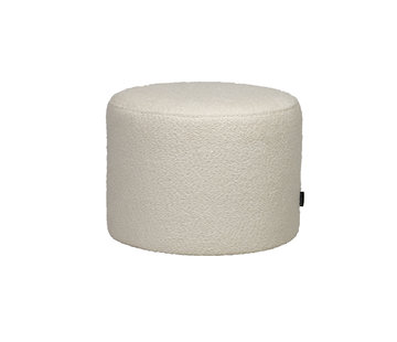 Bronx71 Bouclé Hocker Nora rund weiß