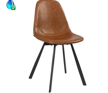 Bronx71 Polsterstuhl Logan Leder cognac