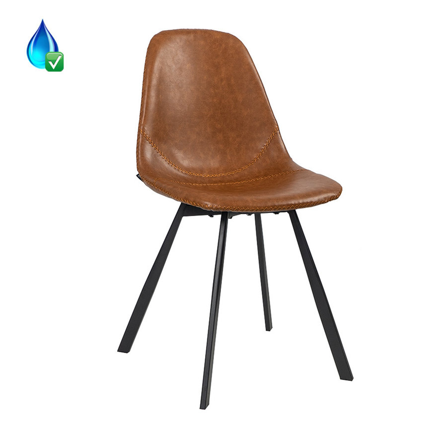 Polsterstuhl Logan Leder cognac