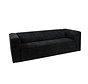 Chenille Sofa Memphis 3-Sitzer schwarz