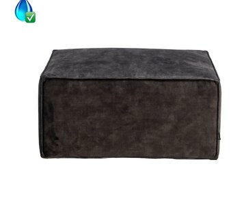 Bronx71 Samt Hocker Memphis rechteckig anthrazit