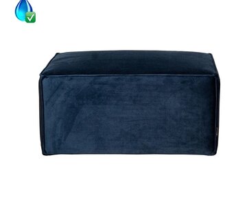 Bronx71 Samt Hocker Memphis rechteckig dunkelblau