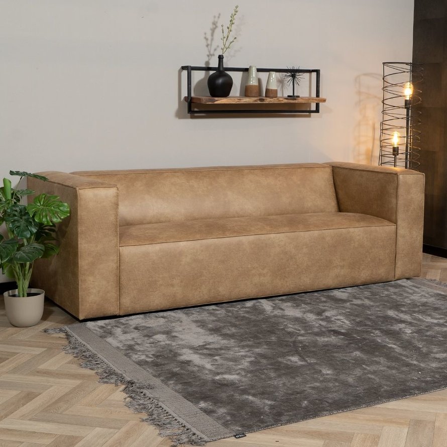 Leder Sofa Memphis 3-Sitzer beige