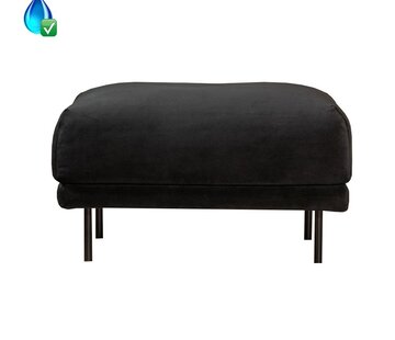 Bronx71 Samt Hocker Denver rechteckig schwarz