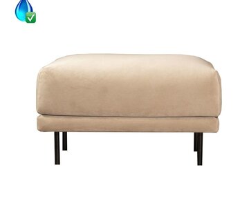 Bronx71 Samt Hocker Denver rechteckig beige