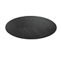 Tischplatte oval Fischgrät Nina PVC 240 x 110 cm schwarz