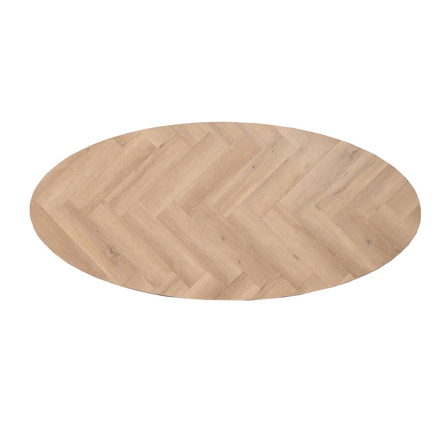 Esstisch oval Fischgrät Ilva PVC 280 x 110 cm