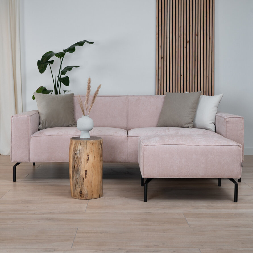 3-Sitzer Sofa Kansas rosa Stoff