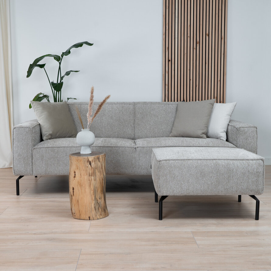 Sofa 3-Sitzer Kansas Stoff taupe