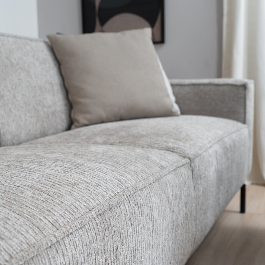 Sofa 3-Sitzer Kansas Stoff taupe