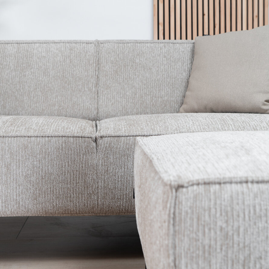 Sofa 3-Sitzer Kansas Stoff taupe