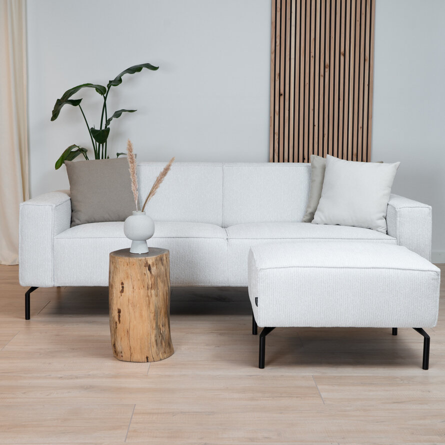 Sofa 3-Sitzer Kansas Stoff off white