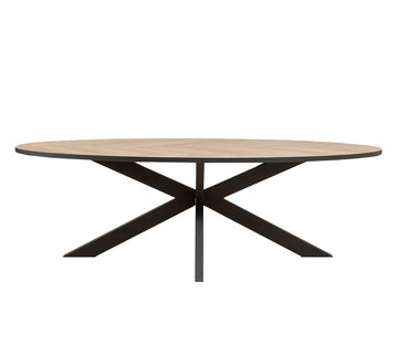 Bronx71 Esstisch oval Fischgrät Joren PVC 280 x 110 cm