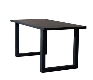 Bronx71 Esstisch Alec schwarz Melamin 160 x 80 cm