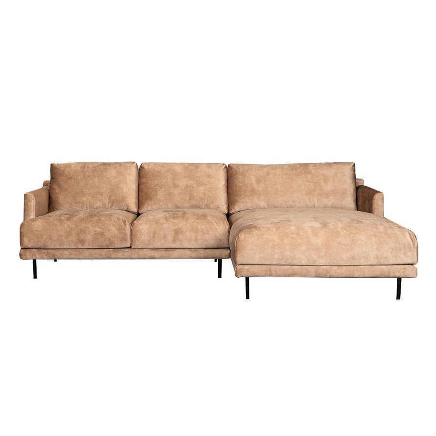 Ecksofa Denver Samt taupe rechts