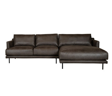 Bronx71 Ecksofa Denver Leder anthrazit rechts