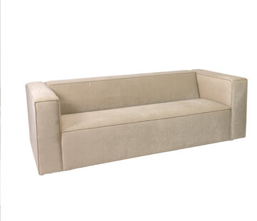 Bronx71 Samt Sofa Memphis 3-Sitzer beige