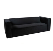 Bronx71 Samt Sofa Memphis 3-Sitzer schwarz