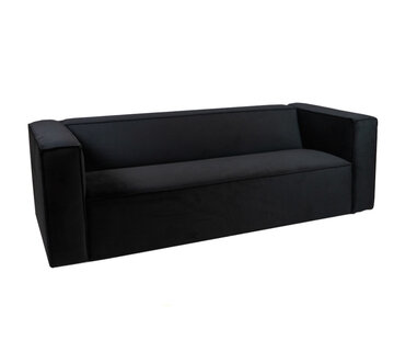 Bronx71 Samt Sofa Memphis 3-Sitzer schwarz