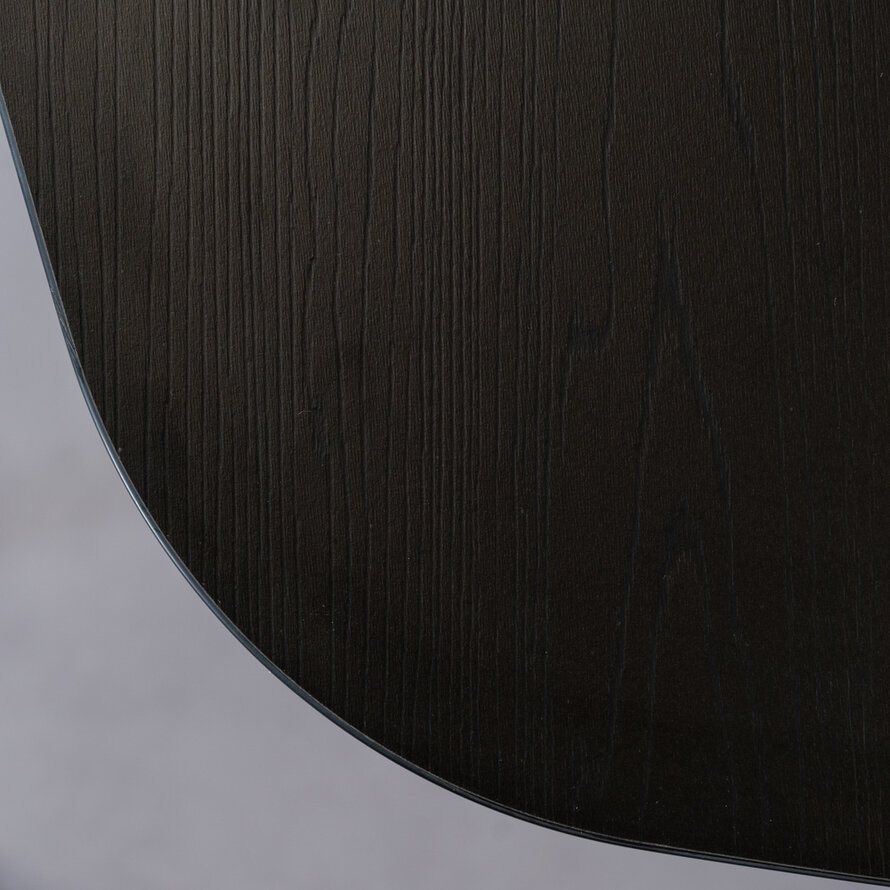 Esstisch Carl dänisch oval schwarz Melamin 240 x 120 x 76 cm